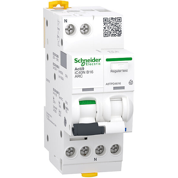 Schneider Electric Brandschutzschalter AFDD 1P+N, 16A, B A9TPD4616